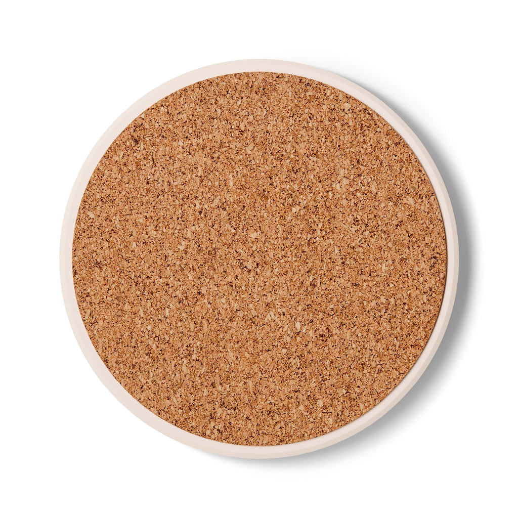 Ceramic Coaster - Blue Coral & Seashell Coastal Drink Coaster