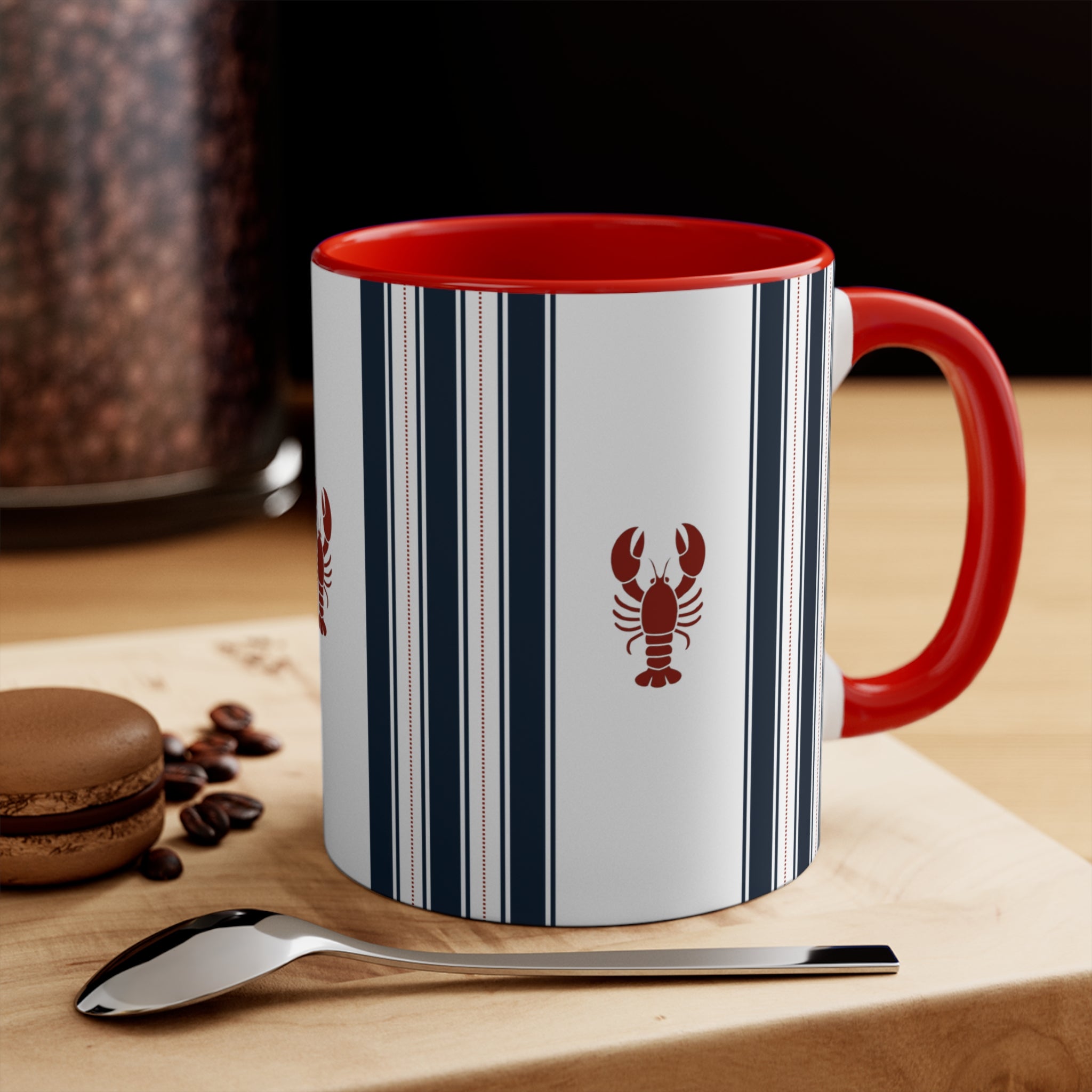 Seaside Stripe Lobster Mug