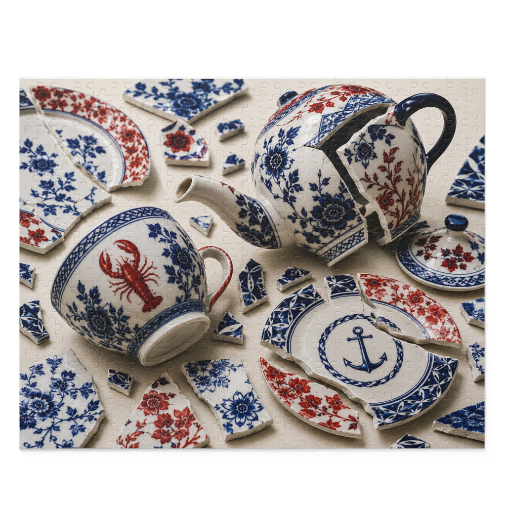 Blue & Red Nautical China Puzzle