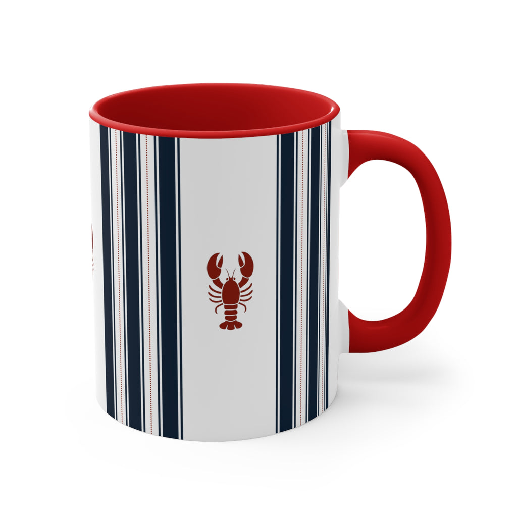 Seaside Stripe Lobster Mug
