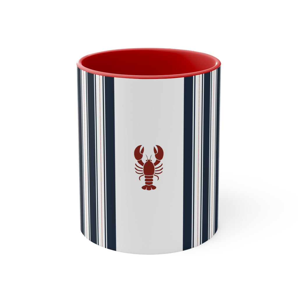 Seaside Stripe Lobster Mug