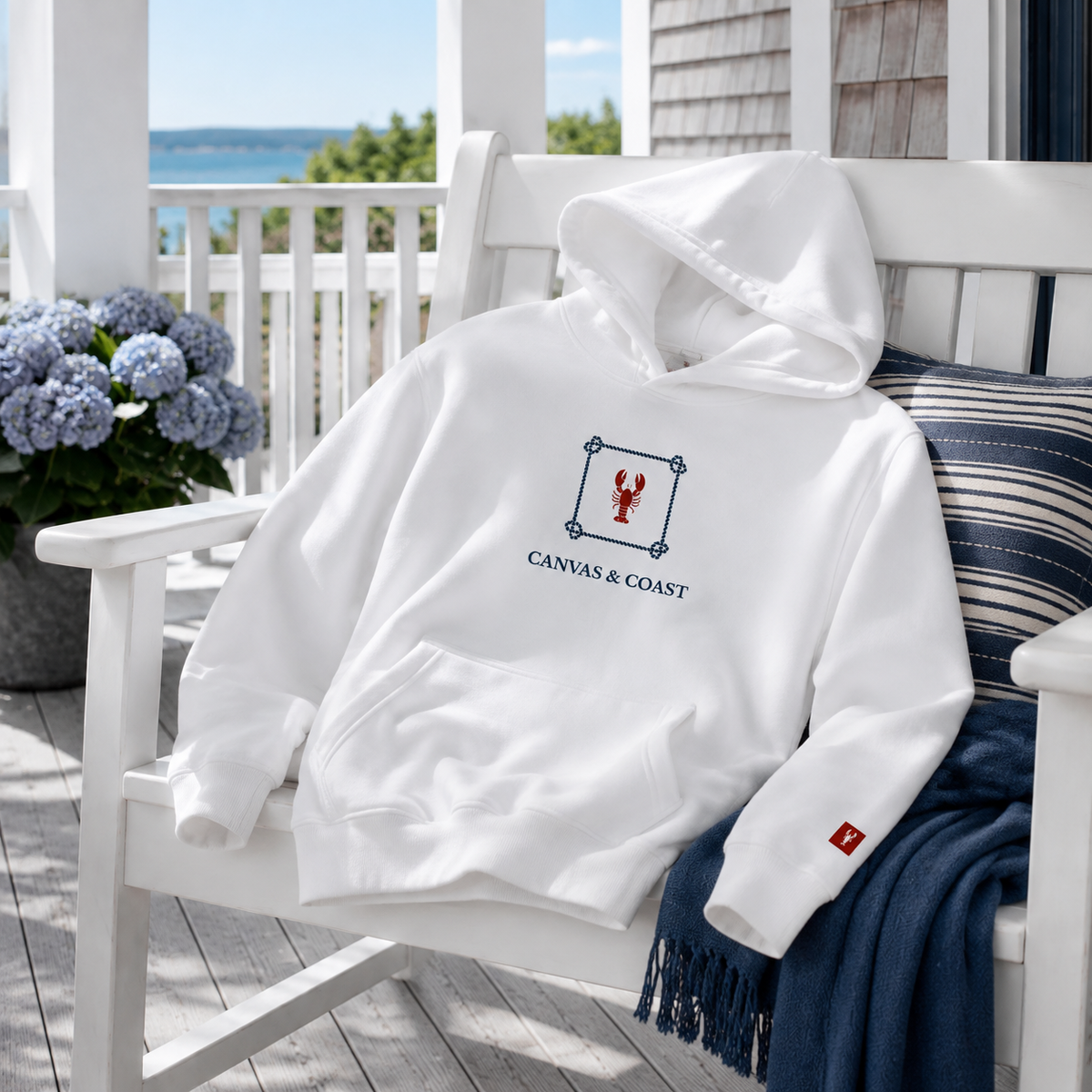 Seaside Lobster Crest Hoodie