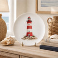 Coastal Lighthouse Decorative Bone China Plate