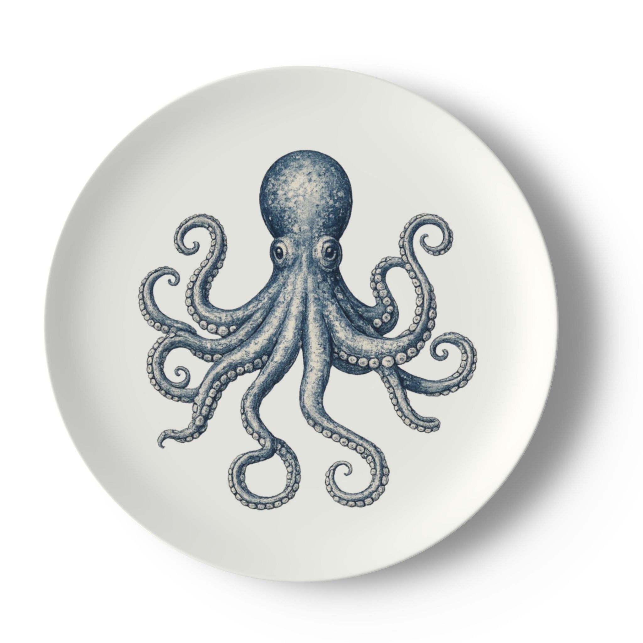 Blue Octopus Decorative Bone China Plate | Heirloom Collection