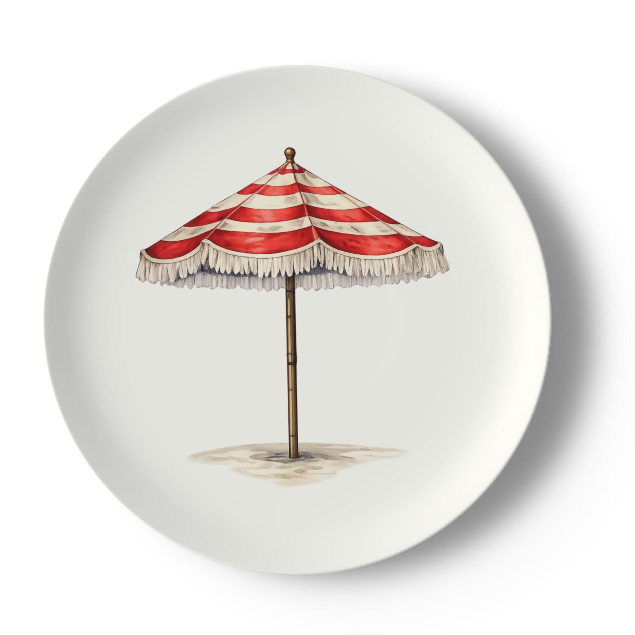 Beach Parasol Decorative bone China Plate