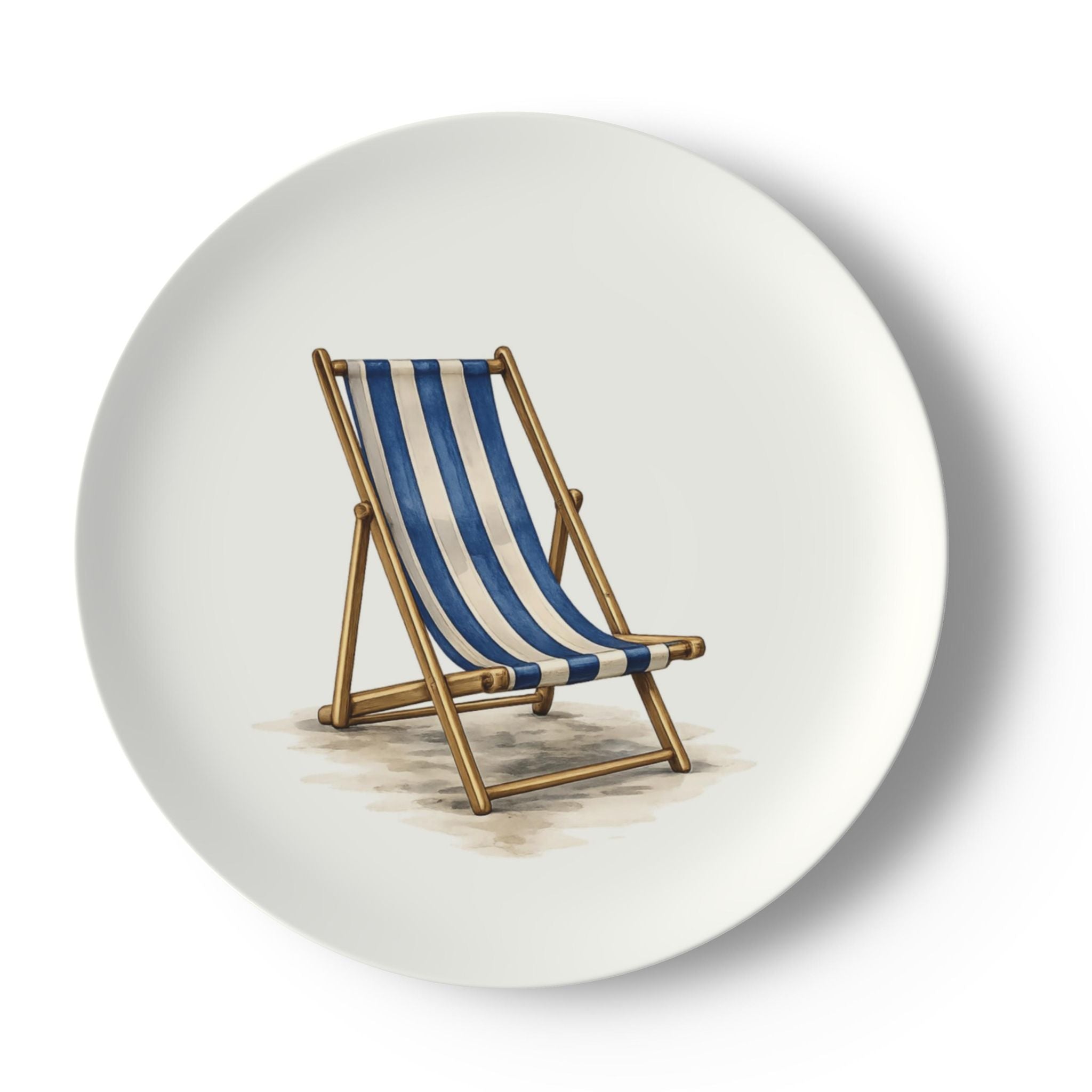 Seaside Deck Chair Decorative Bone China Plate | Seaside Collection