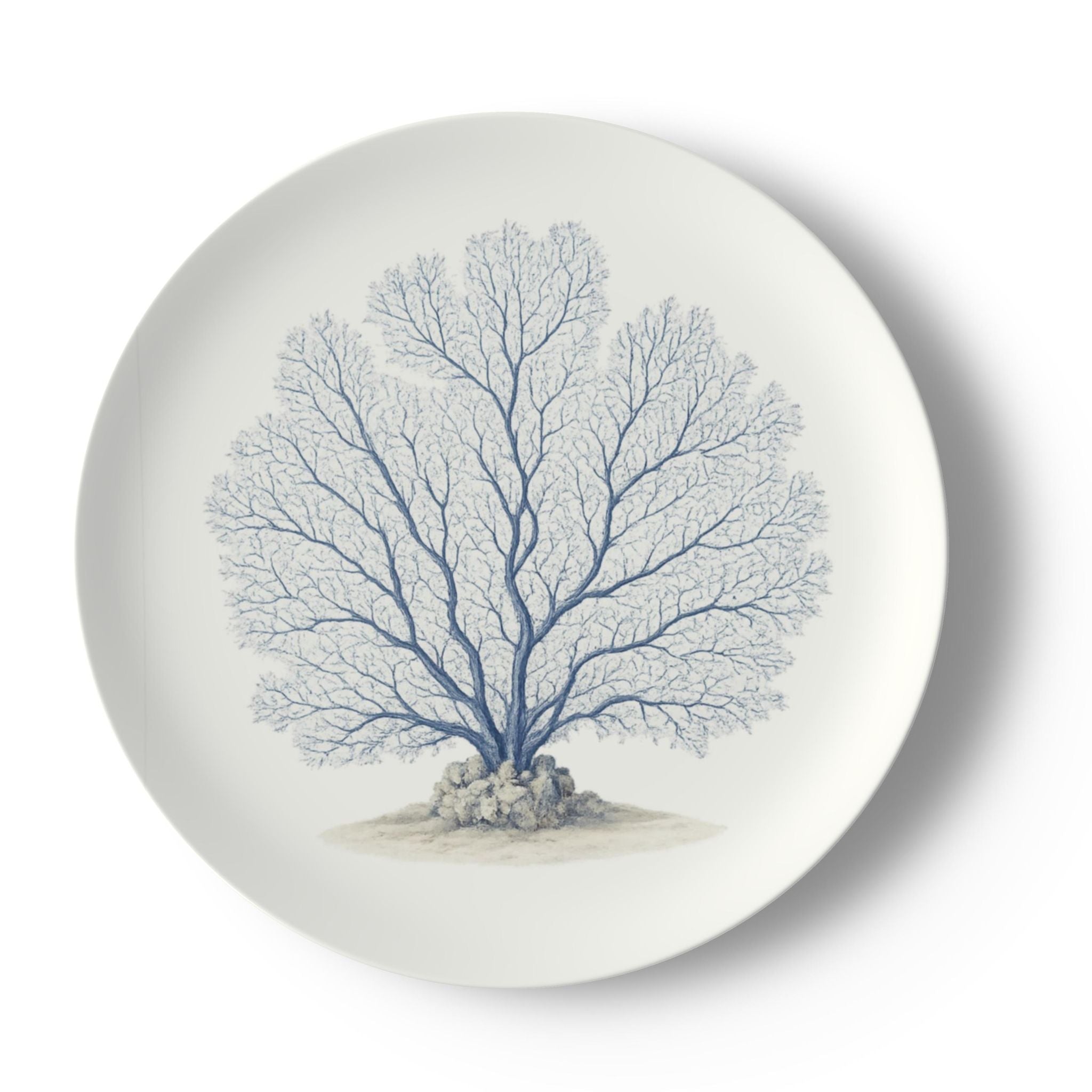 Blue Sea Fan Decorative Bone China Plate | Heirloom collection