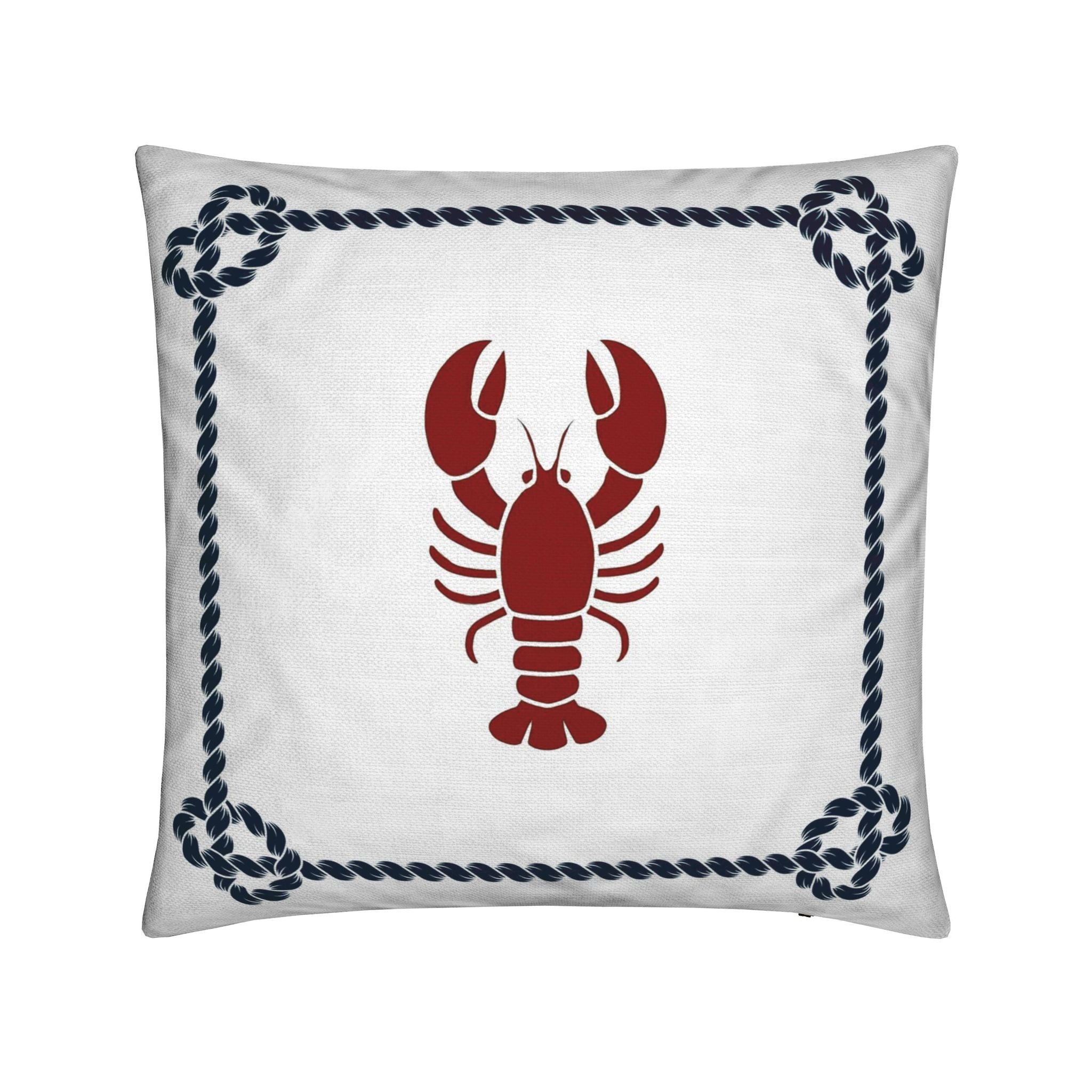 Seaside Lobster Rope Pillow