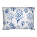 Heirloom Blue Coral Throw Pillow