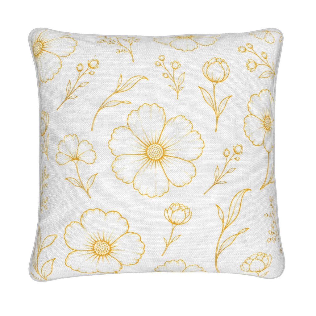 Golden Meadow floral Pillow Cover