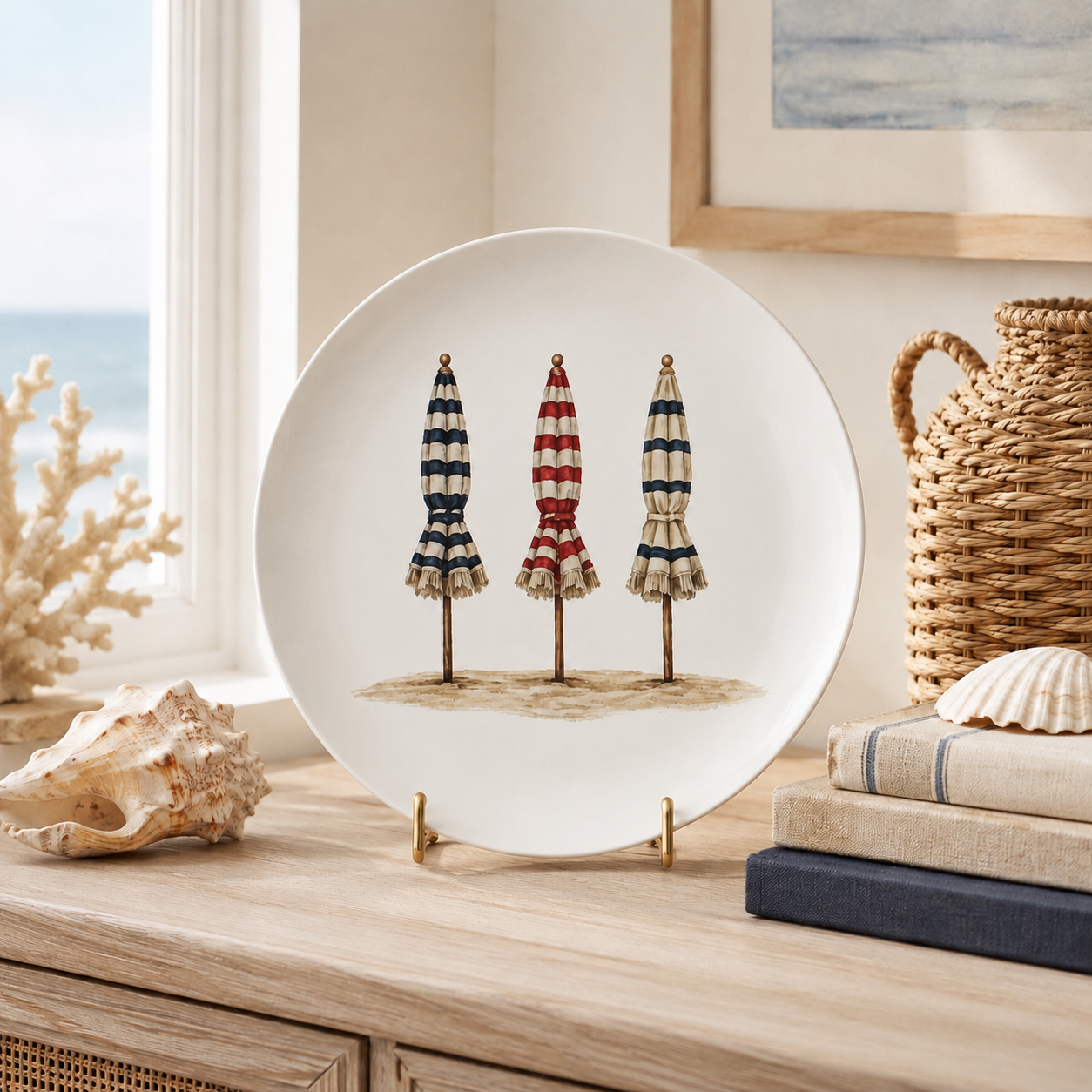Beach Club Decorative Bone China Plate
