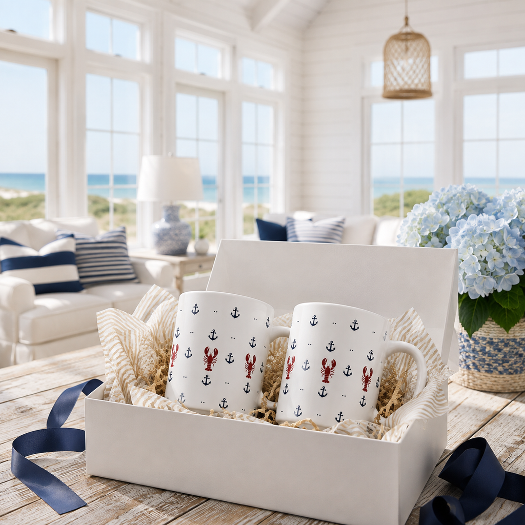 Seaside Anchor & Lobster Mug