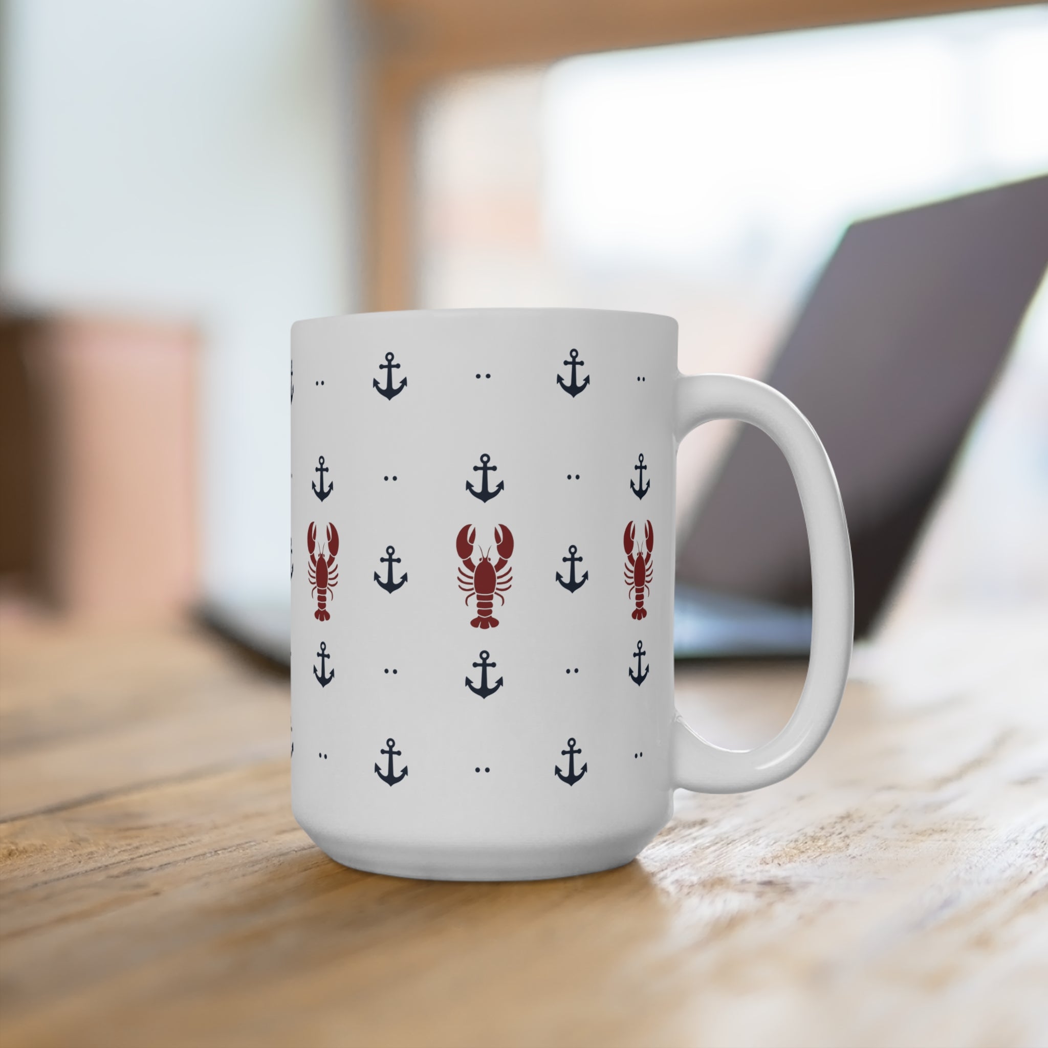Seaside Anchor & Lobster Mug