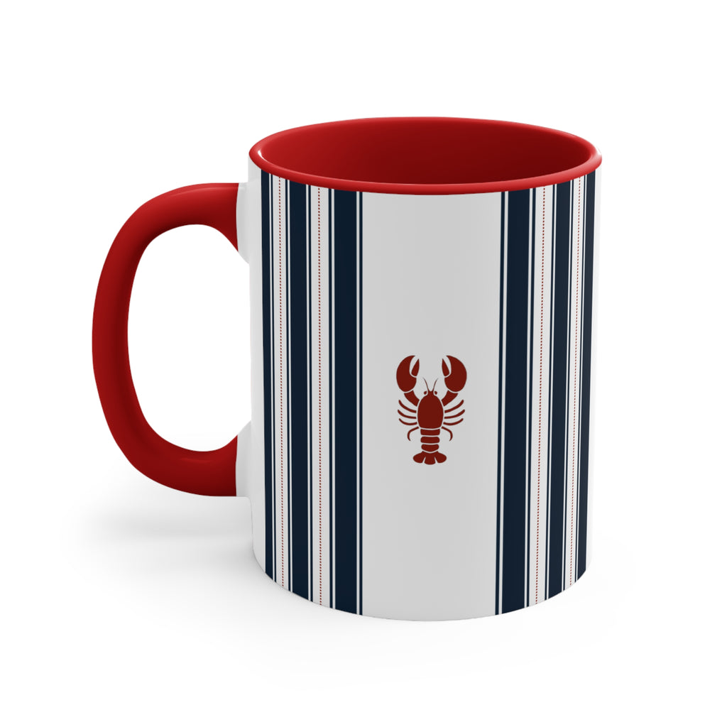 Seaside Stripe Lobster Mug