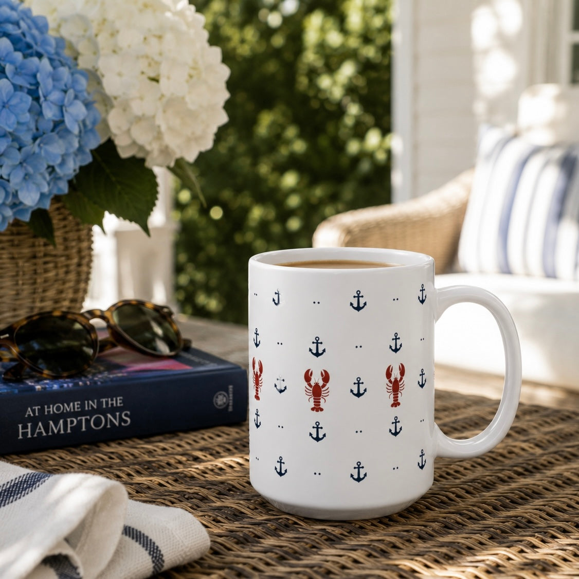 Seaside Anchor & Lobster Mug