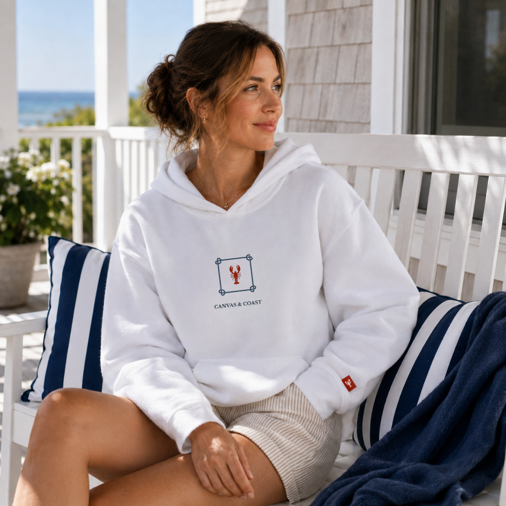 Seaside Lobster Crest Hoodie